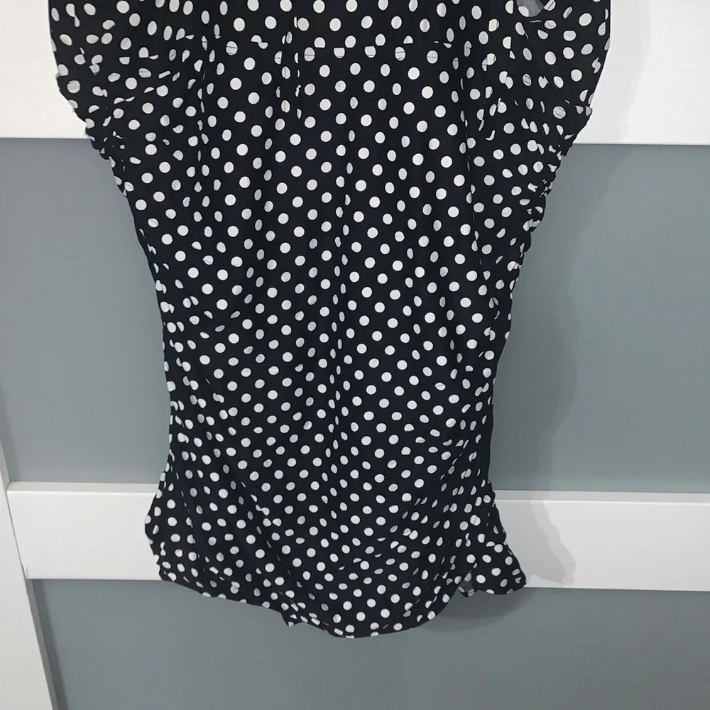 Coco Reef Black and White Polka Dot One Piece Swimsuit - Picture 6 of 7